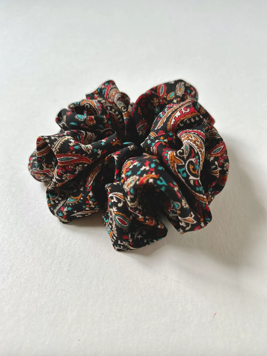 Zeppelin Paisley Collection | Floofy Scrunchie | Long Hair Scarf | Neck Scarf | Hair-tie Bow | Luxury Designer Hair Accessories | Handmade