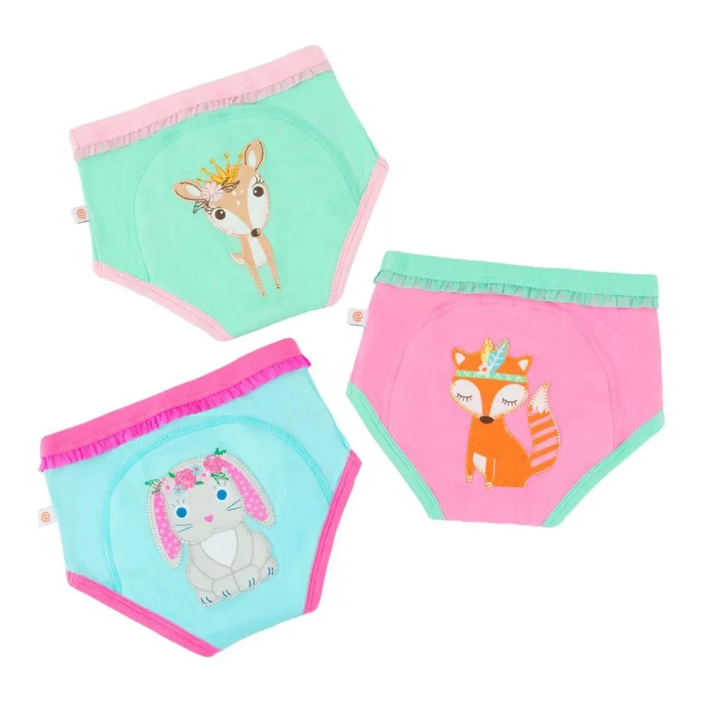 Zoocchini 3-Pack Organic Cotton Potty Training Pants Set - Woodland Princess